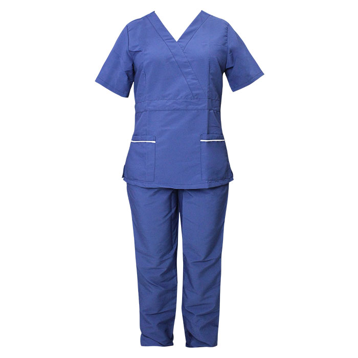 Uniforme antifluido servicios varios azul